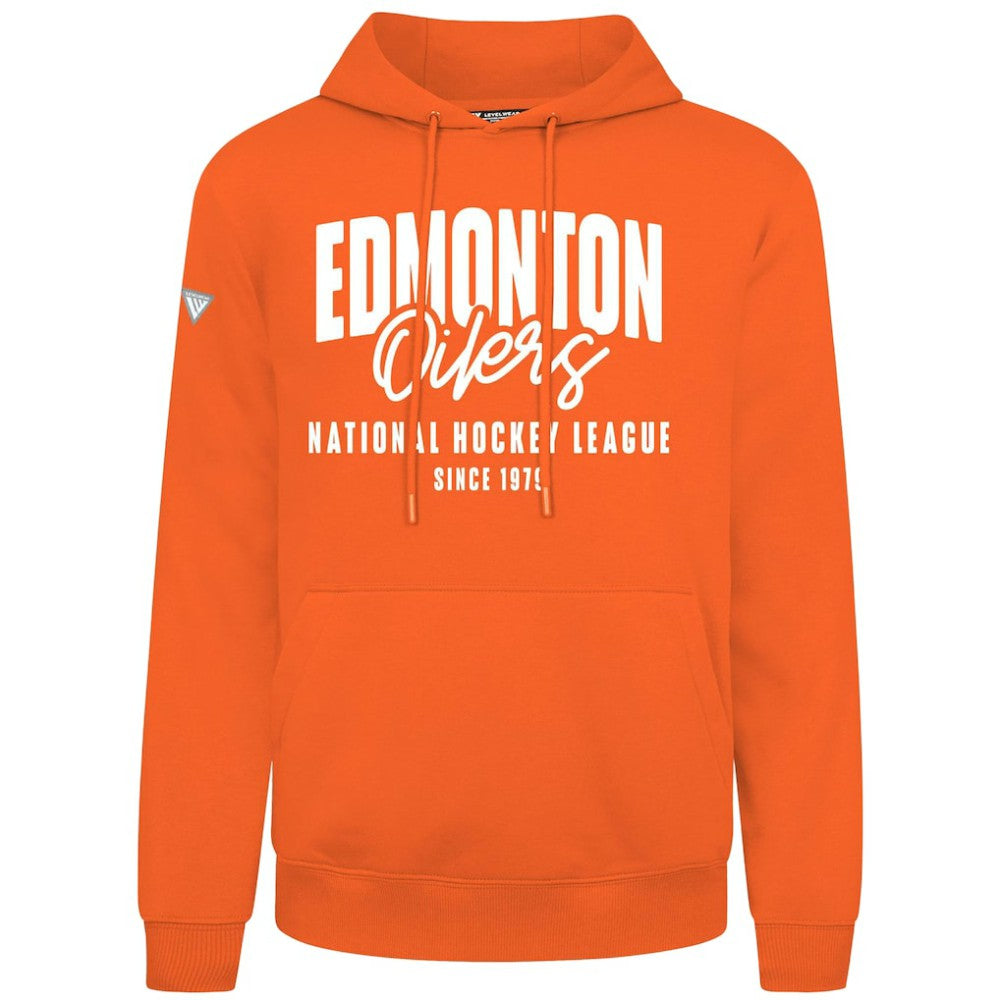 Edmonton Oilers Levelwear Podium Response Pullover Hoodie - Orange Hoodies
