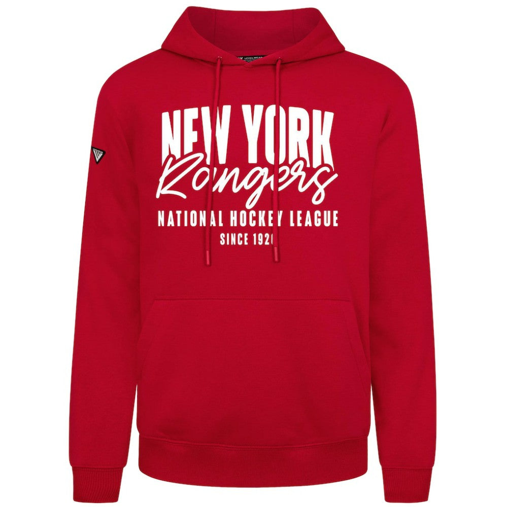 New York Rangers Levelwear Podium Response Pullover Hoodie - Red Hoodies