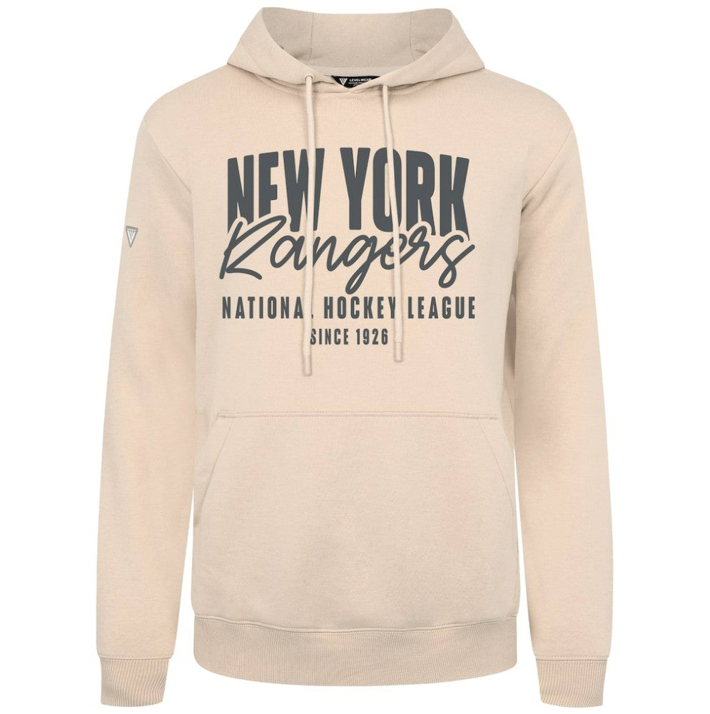 New York Rangers Levelwear Podium Response Pullover Hoodie - Khaki Hoodies