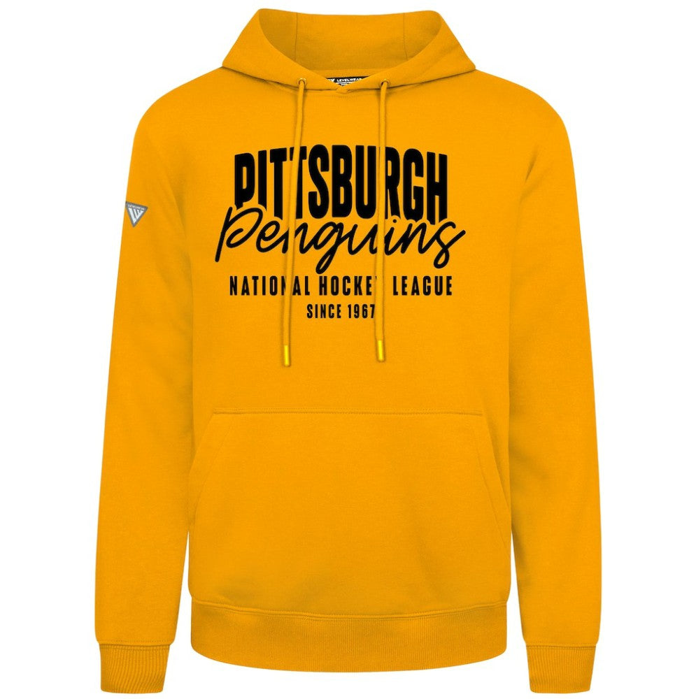 Pittsburgh Penguins Levelwear Podium Response Pullover Hoodie - Gold Hoodies