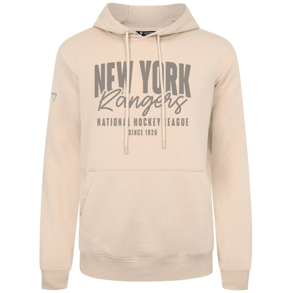 New York Rangers Levelwear Podium Response Pullover Hoodie - Khaki Hoodies