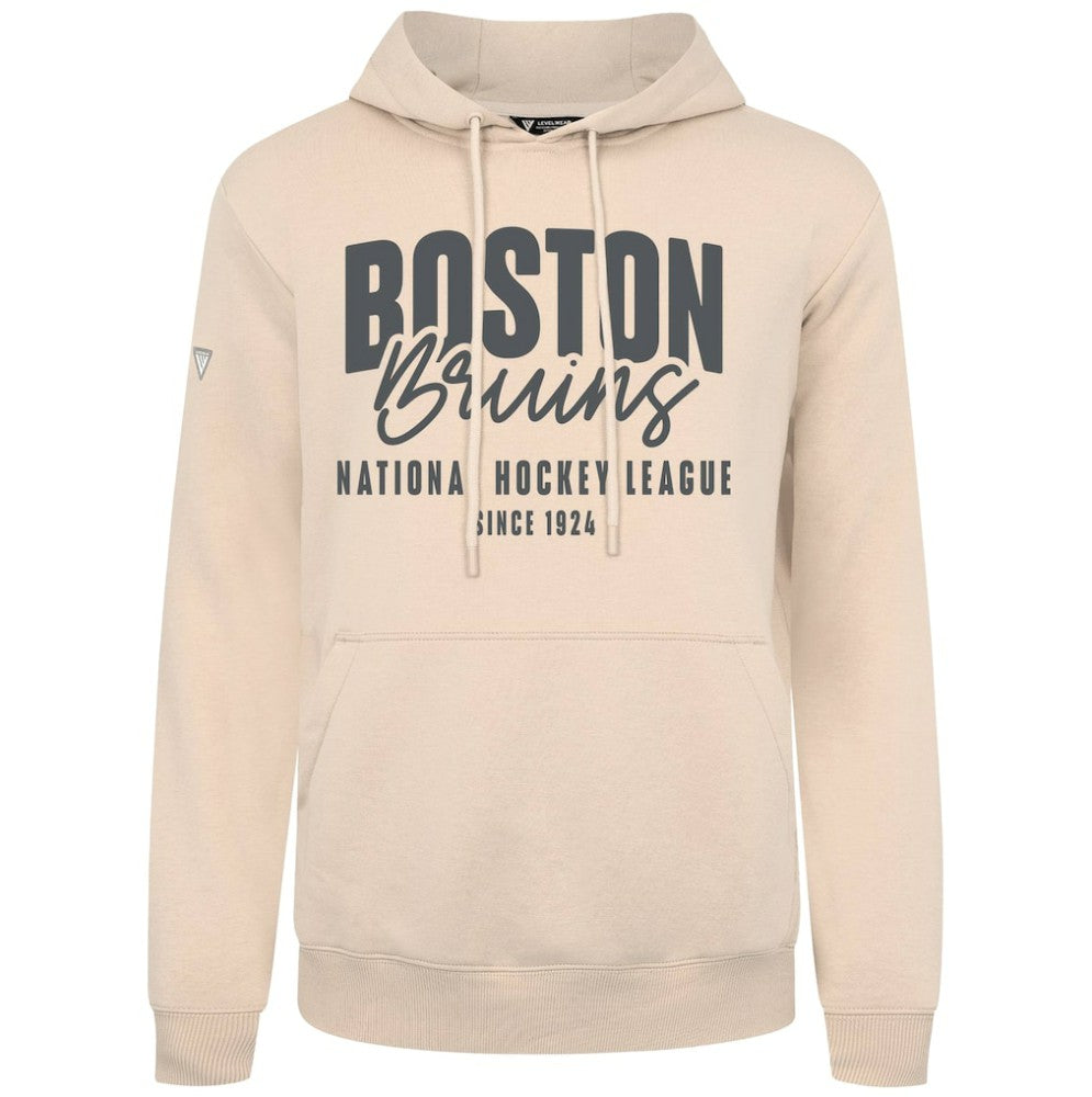 Boston Bruins Levelwear Podium Response Pullover Hoodie - Khaki Hoodies