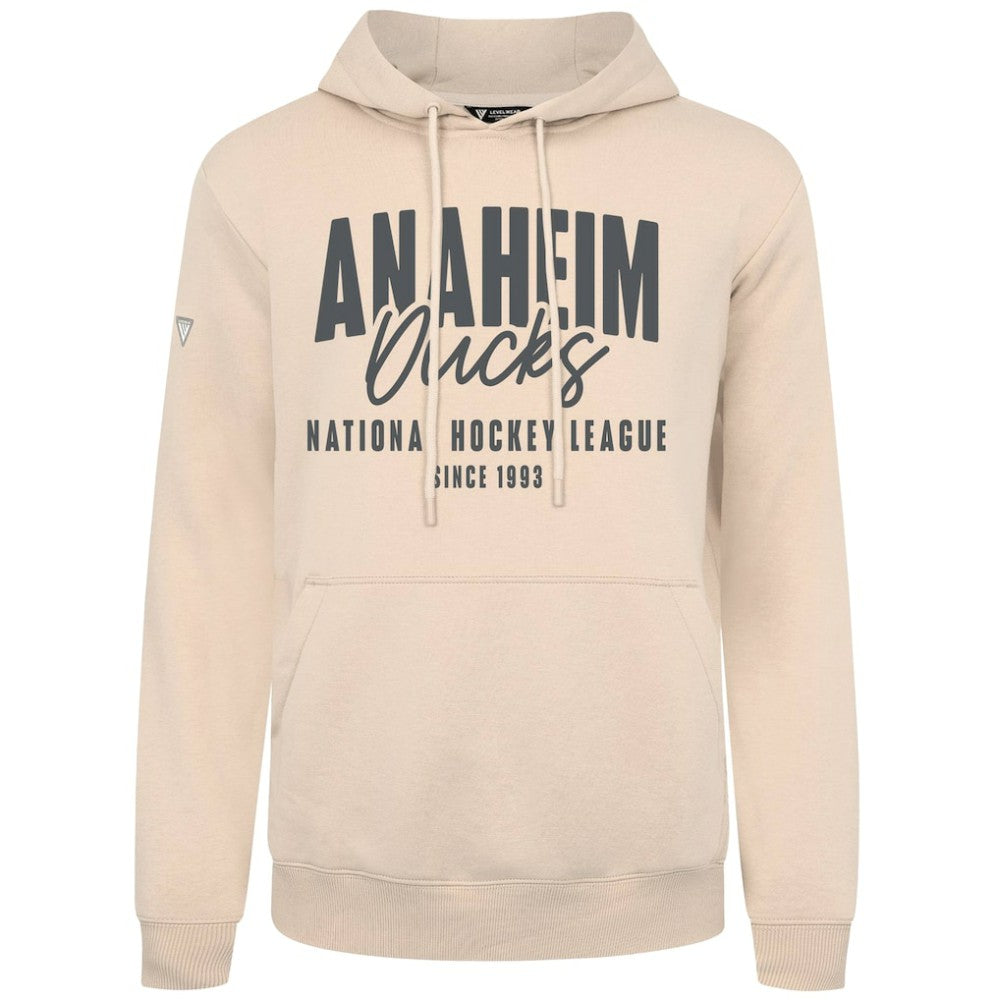 Anaheim Ducks Levelwear Podium Response Pullover Hoodie - Khaki Hoodies