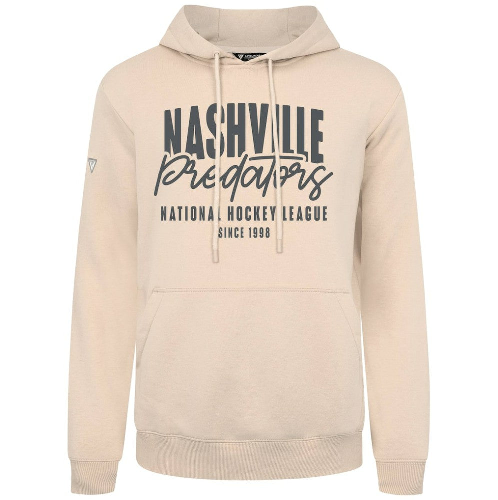 Nashville Predators Levelwear Podium Response Pullover Hoodie - Khaki Hoodies