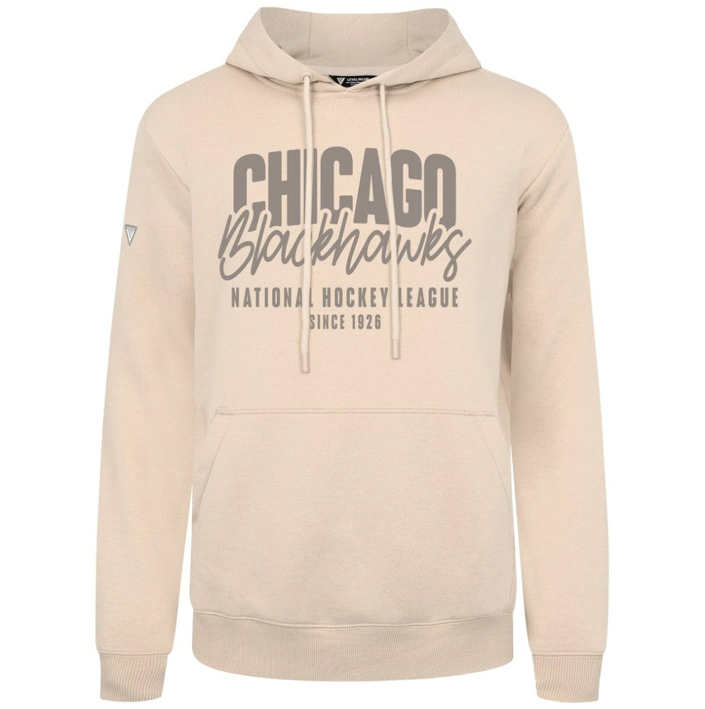 Chicago Blackhawks Levelwear Podium Response Pullover Hoodie - Khaki Hoodies
