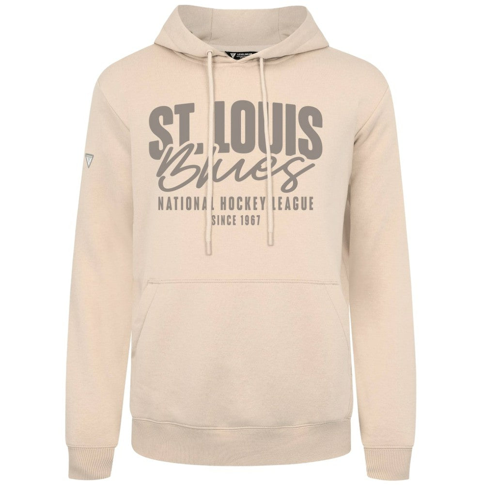 St. Louis Blues Levelwear Podium Response Pullover Hoodie - Khaki Hoodies