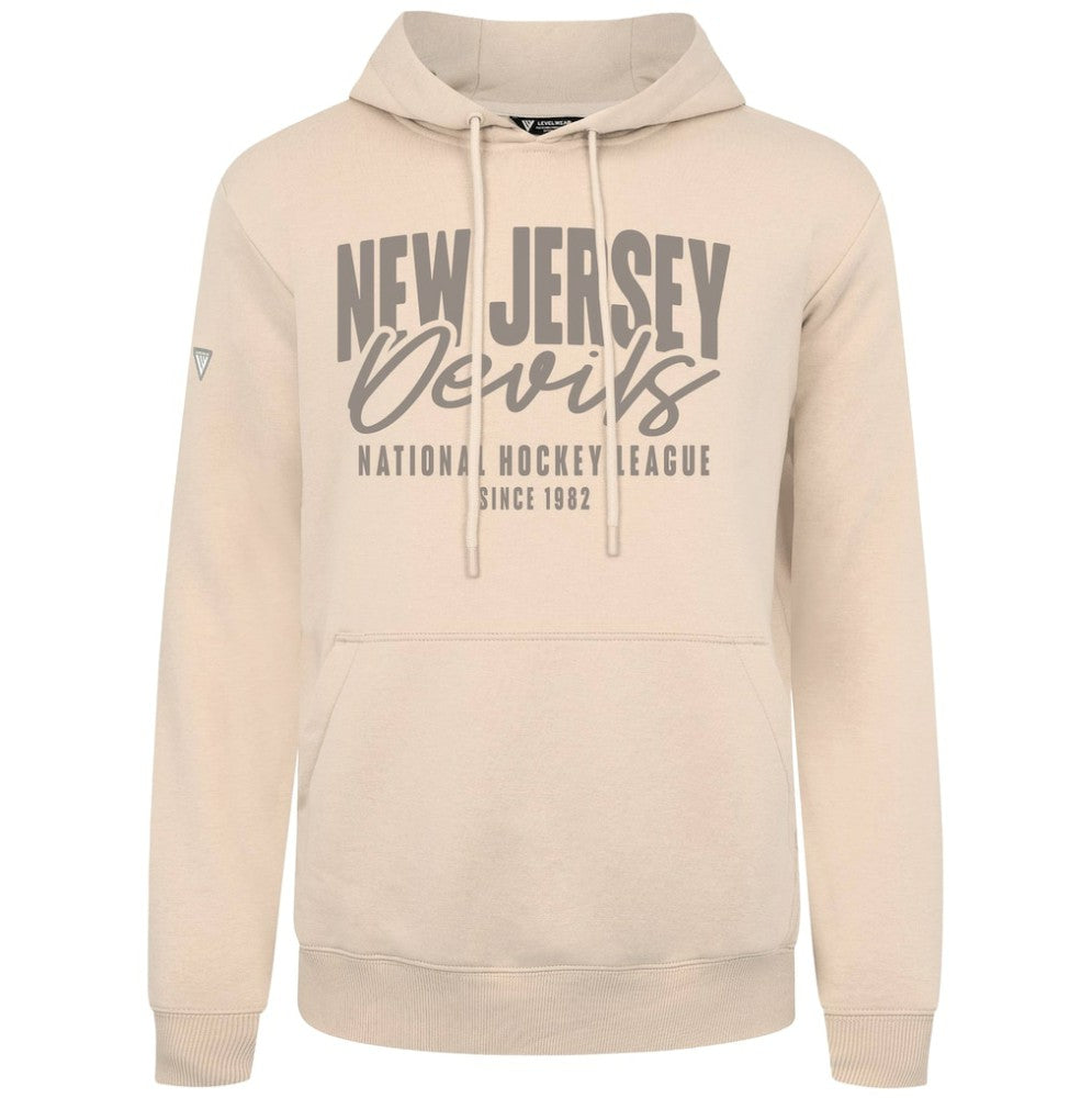 New Jersey Devils Levelwear Podium Response Pullover Hoodie - Khaki Jerseys
