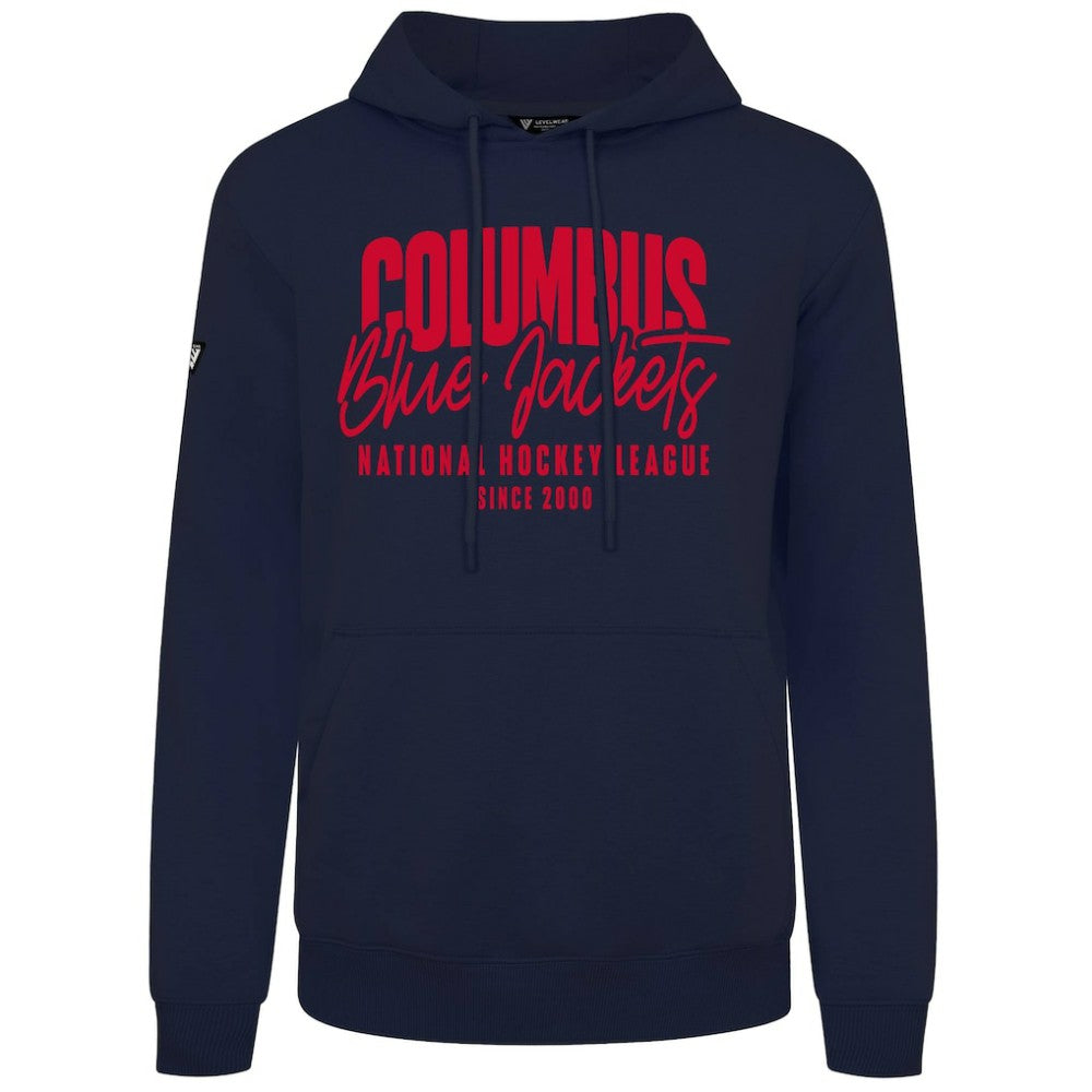 Columbus Blue Jackets Levelwear Podium Response Pullover Hoodie - Navy Hoodies