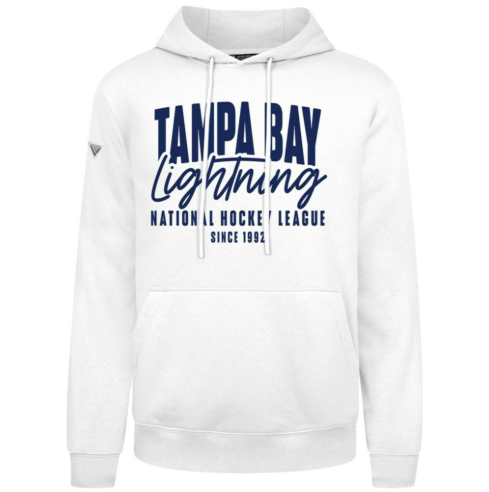 Tampa Bay Lightning Levelwear Podium Response Pullover Hoodie - White Hoodies