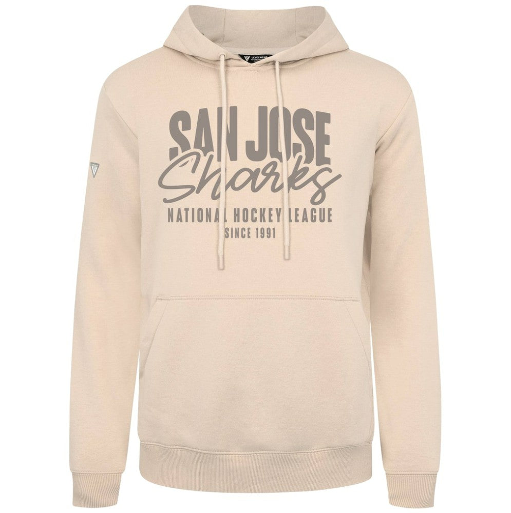 San Jose Sharks Levelwear Podium Response Pullover Hoodie - Khaki Hoodies