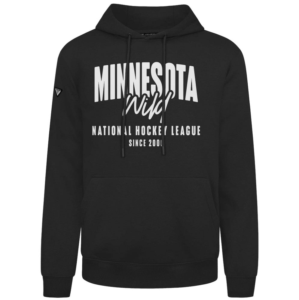 Minnesota Wild Levelwear Podium Response Pullover Hoodie - Black Hoodies