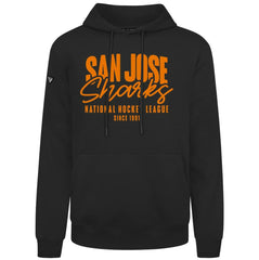 San Jose Sharks Levelwear Podium Response Pullover Hoodie - Black Hoodies