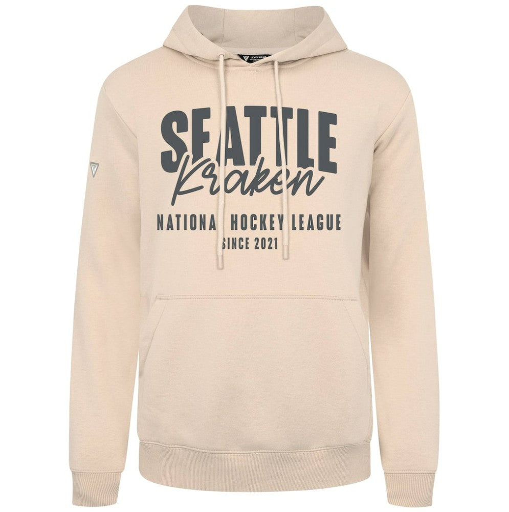 Seattle Kraken Levelwear Podium Response Pullover Hoodie - Khaki Hoodies