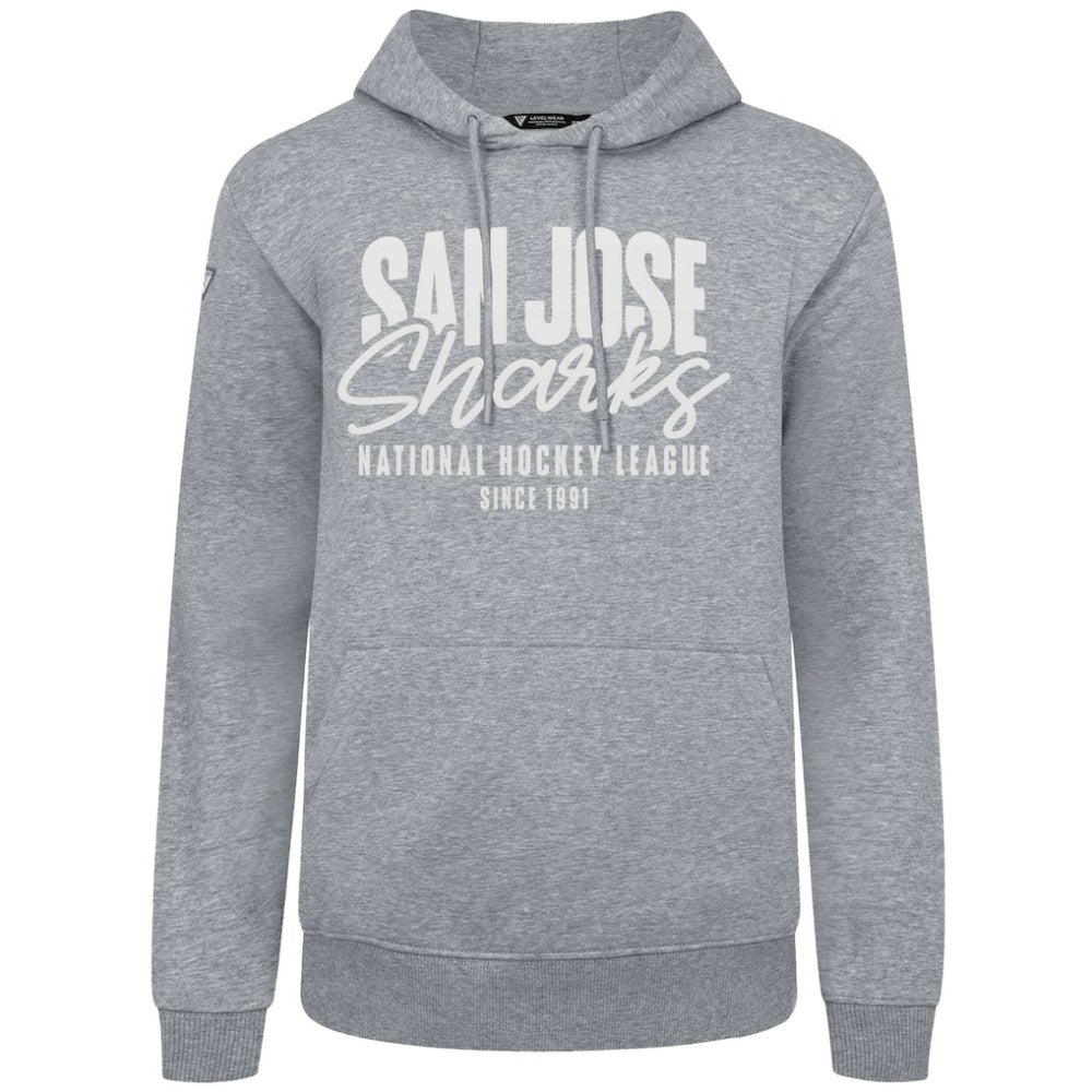 San Jose Sharks Levelwear Podium Response Pullover Hoodie - Gray Hoodies