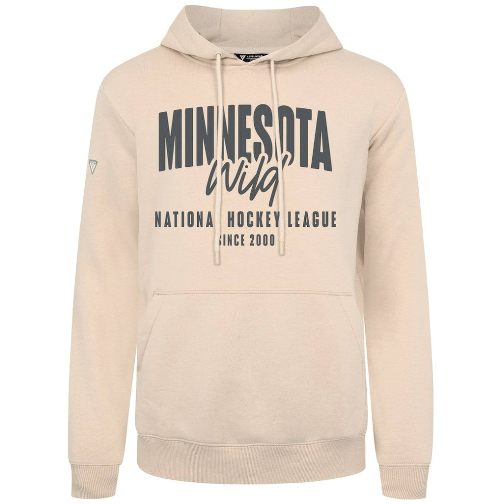 Minnesota Wild Levelwear Podium Response Pullover Hoodie - Khaki Hoodies