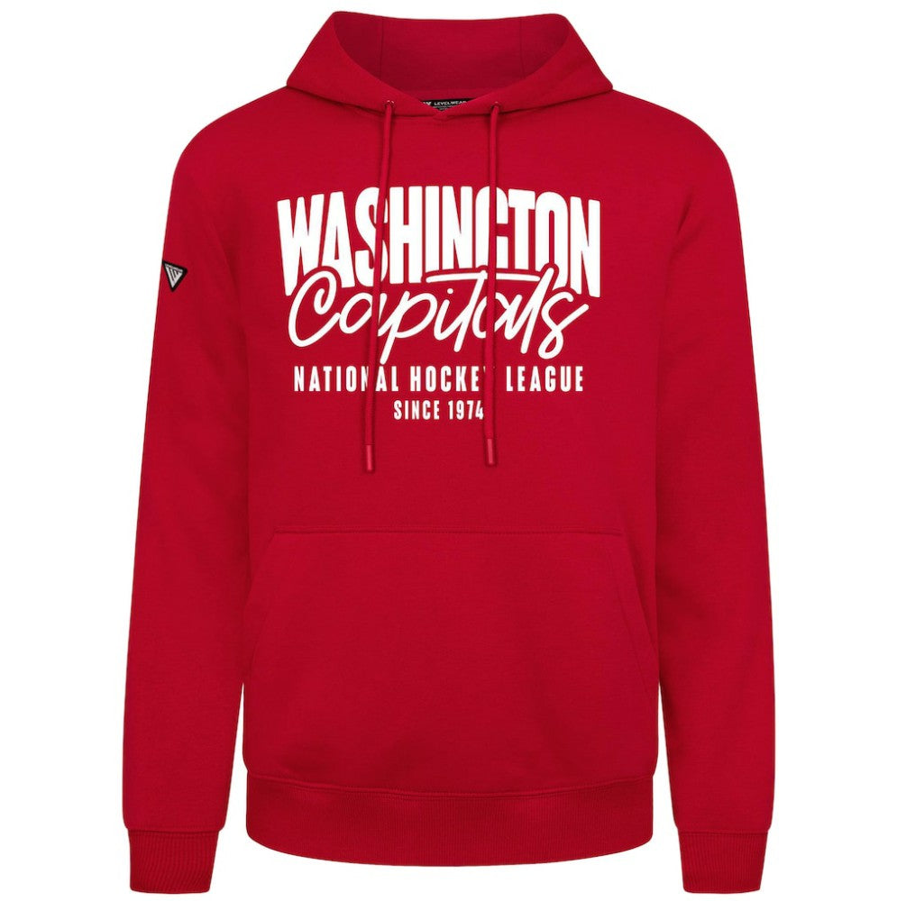 Washington Capitals Levelwear Podium Response Pullover Hoodie - Red Hoodies