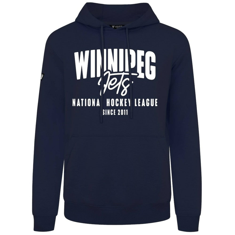 Winnipeg Jets Levelwear Podium Response Pullover Hoodie - Navy Hoodies