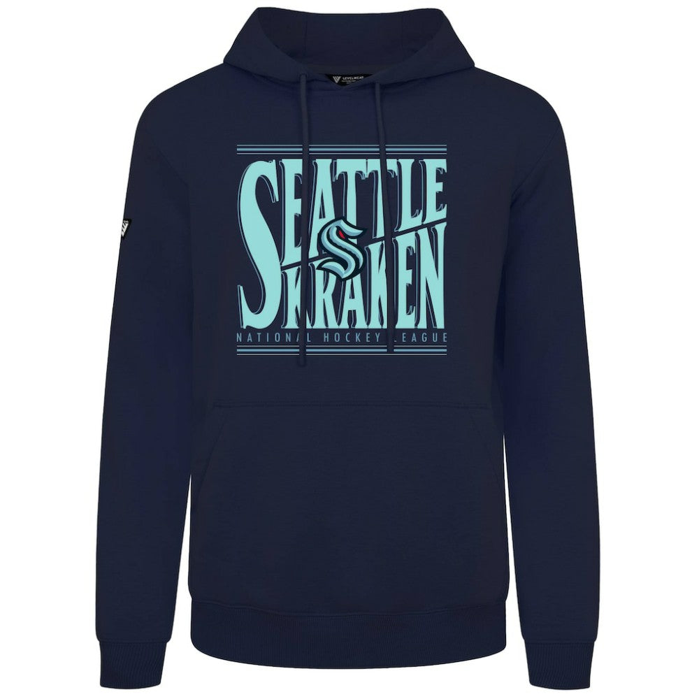 Seattle Kraken Levelwear Podium Powerhouse Pullover Hoodie - Deep Sea Blue Hoodies