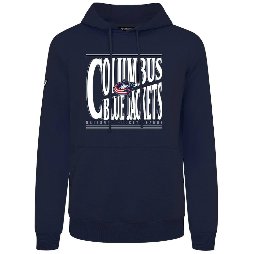 Columbus Blue Jackets Levelwear Podium Powerhouse Pullover Hoodie - Navy Hoodies