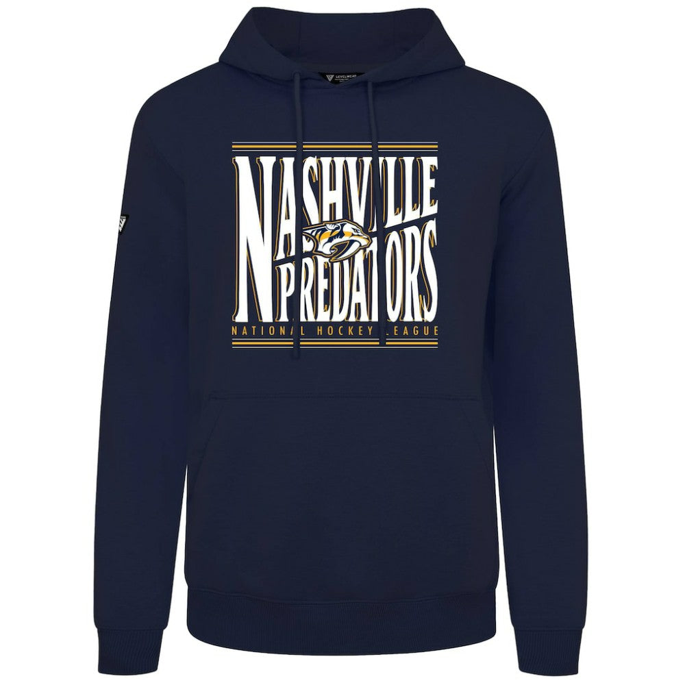 Nashville Predators Levelwear Podium Powerhouse Pullover Hoodie - Navy Hoodies