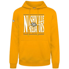 Nashville Predators Levelwear Podium Powerhouse Pullover Hoodie - Gold Hoodies