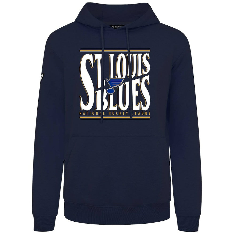 St. Louis Blues Levelwear Podium Powerhouse Pullover Hoodie - Navy Hoodies
