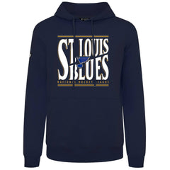 St. Louis Blues Levelwear Podium Powerhouse Pullover Hoodie - Navy Hoodies