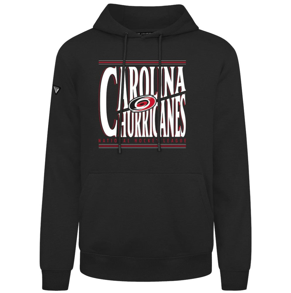 Carolina Hurricanes Levelwear Podium Powerhouse Pullover Hoodie - Black Hoodies