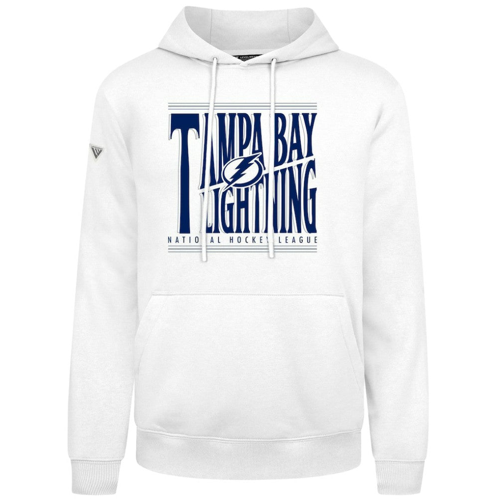 Tampa Bay Lightning Levelwear Podium Powerhouse Pullover Hoodie - White Hoodies