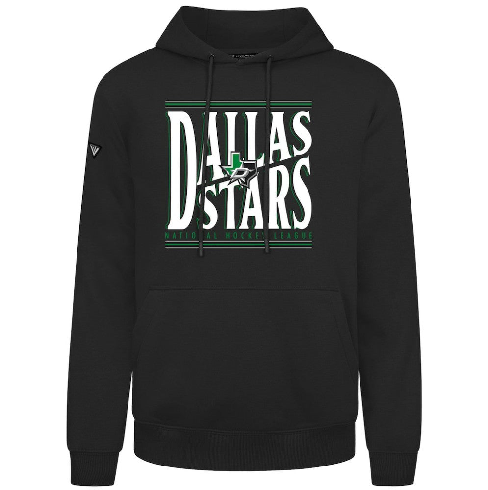 Dallas Stars Levelwear Podium Powerhouse Pullover Hoodie - Black Hoodies