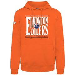 Edmonton Oilers Levelwear Podium Powerhouse Pullover Hoodie - Orange Hoodies