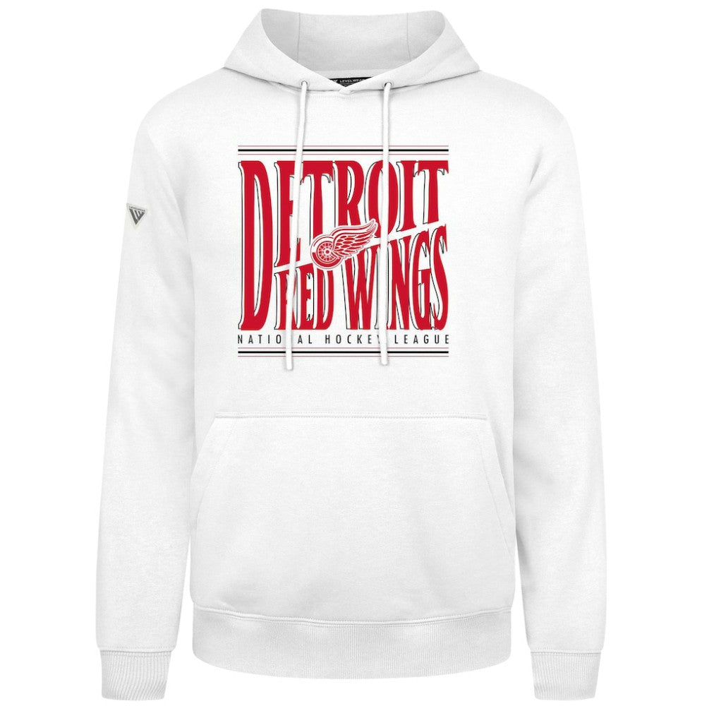 Detroit Red Wings Levelwear Podium Powerhouse Pullover Hoodie - White Hoodies