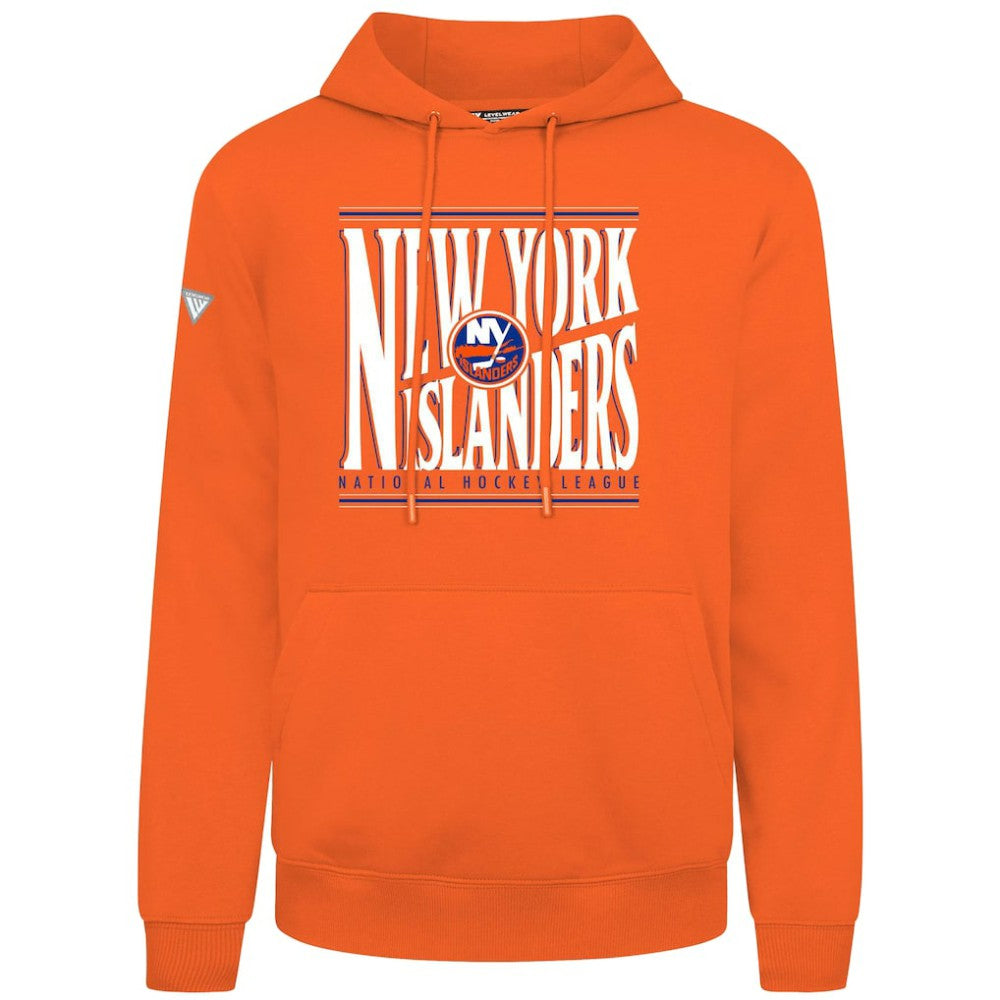 New York Islanders Levelwear Podium Powerhouse Pullover Hoodie - Orange Hoodies
