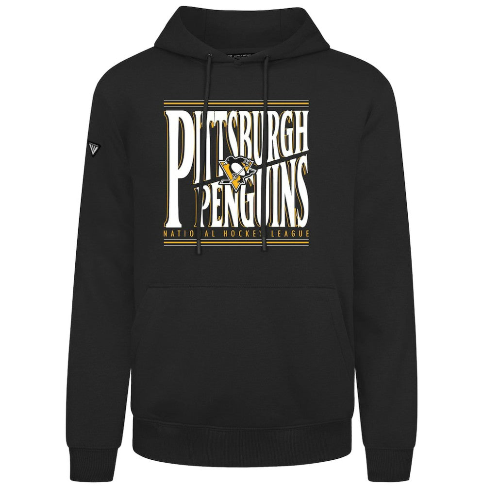 Pittsburgh Penguins Levelwear Podium Powerhouse Pullover Hoodie - Black Hoodies