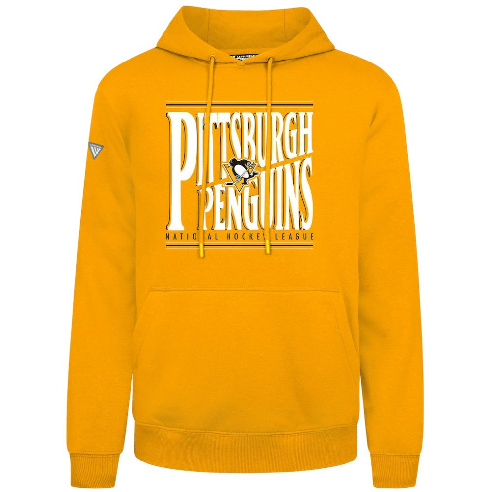 Pittsburgh Penguins Levelwear Podium Powerhouse Pullover Hoodie - Gold Hoodies