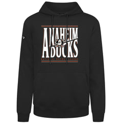 Anaheim Ducks Levelwear Podium Powerhouse Pullover Hoodie - Black Hoodies