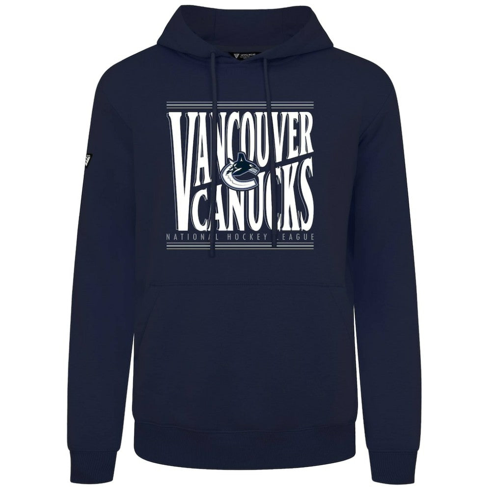 Vancouver Canucks Levelwear Podium Powerhouse Pullover Hoodie - Navy Hoodies