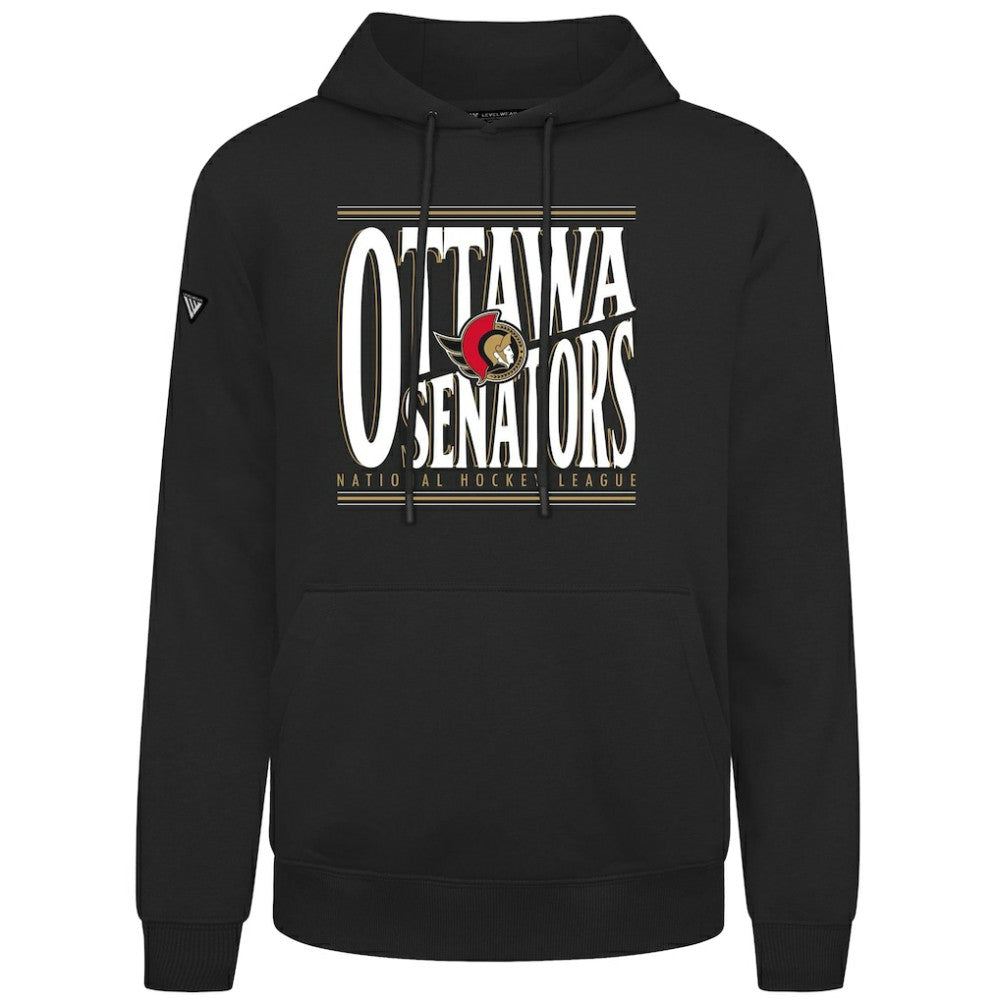 Ottawa Senators Levelwear Podium Powerhouse Pullover Hoodie - Black Hoodies