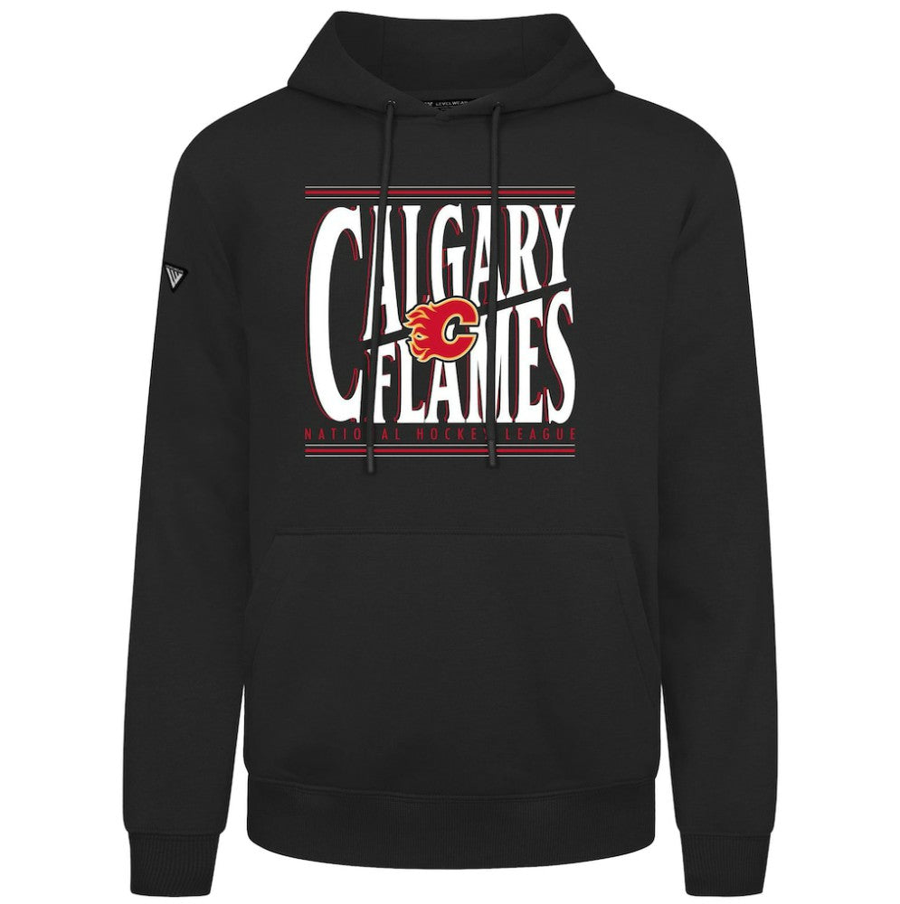 Calgary Flames Levelwear Podium Powerhouse Pullover Hoodie - Black Hoodies