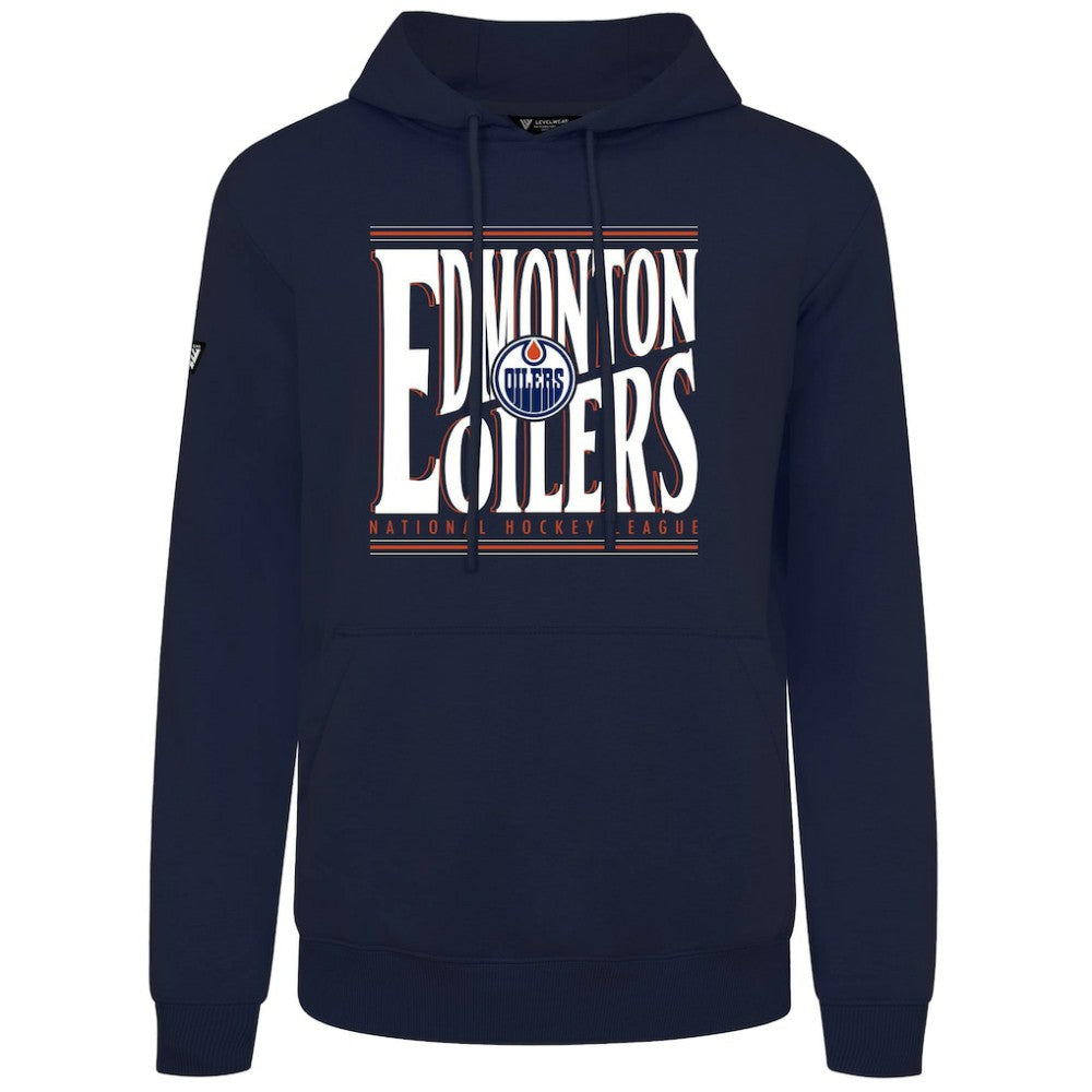 Edmonton Oilers Levelwear Podium Powerhouse Pullover Hoodie - Navy Hoodies