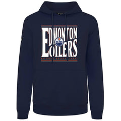 Edmonton Oilers Levelwear Podium Powerhouse Pullover Hoodie - Navy Hoodies