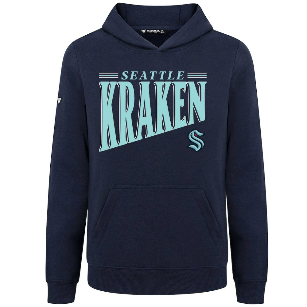 Seattle Kraken Levelwear Youth Jr Podium Tally Pullover Hoodie - Deep Sea Blue Hoodies