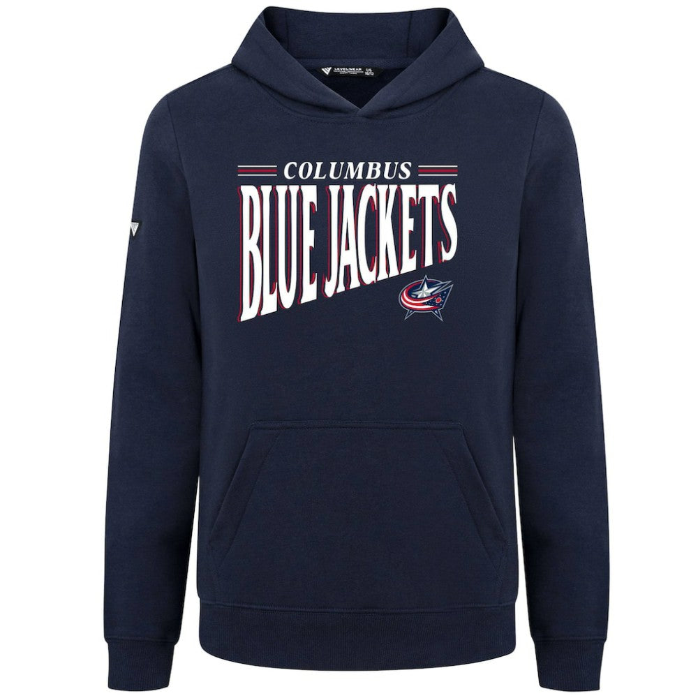 Columbus Blue Jackets Levelwear Youth Jr Podium Tally Pullover Hoodie - Navy Hoodies