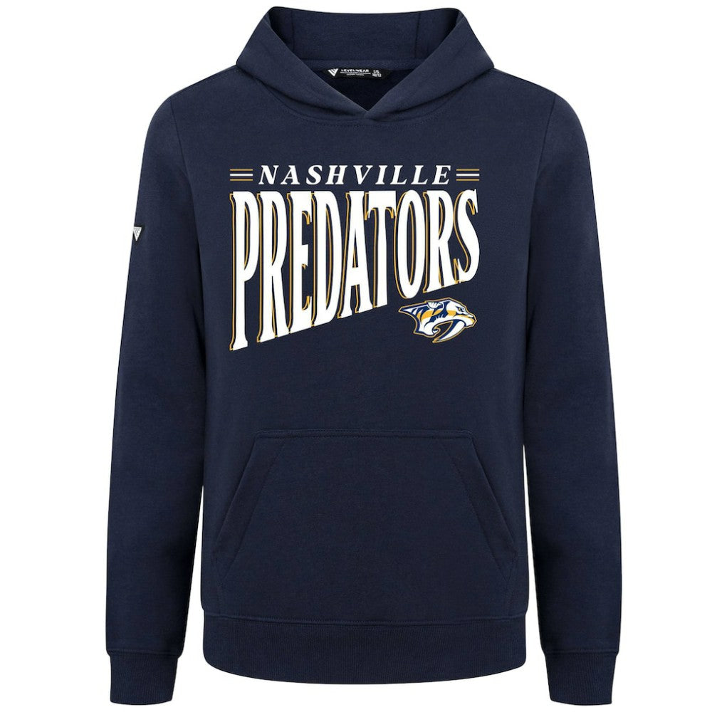 Nashville Predators Levelwear Youth Jr Podium Tally Pullover Hoodie - Navy Hoodies