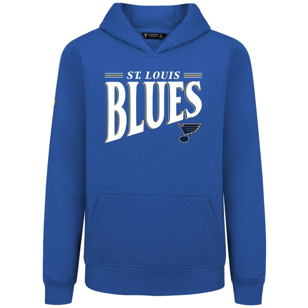 St. Louis Blues Levelwear Youth Jr Podium Tally Pullover Hoodie - Royal Hoodies