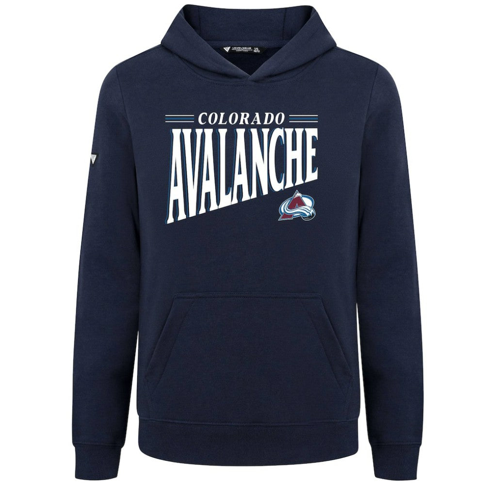 Colorado Avalanche Levelwear Youth Jr Podium Tally Pullover Hoodie - Navy Hoodies