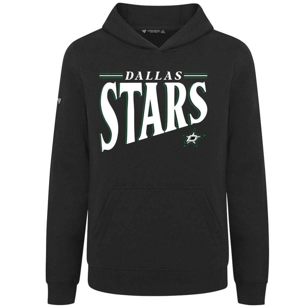 Dallas Stars Levelwear Youth Jr Podium Tally Pullover Hoodie - Black Hoodies