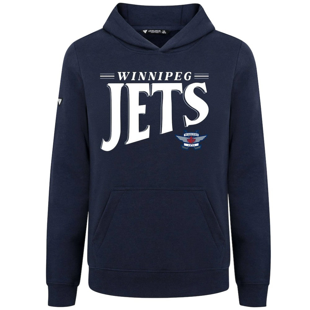 Winnipeg Jets Levelwear Youth Jr Podium Tally Pullover Hoodie - Navy Hoodies
