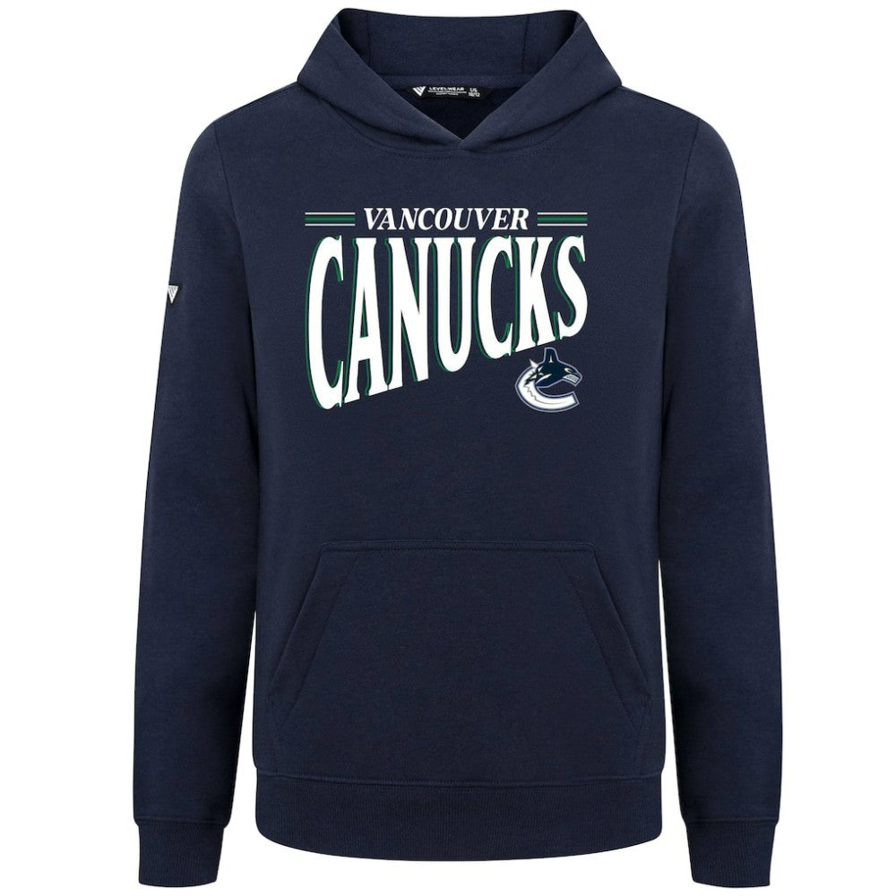 Vancouver Canucks Levelwear Youth Jr Podium Tally Pullover Hoodie - Navy Hoodies