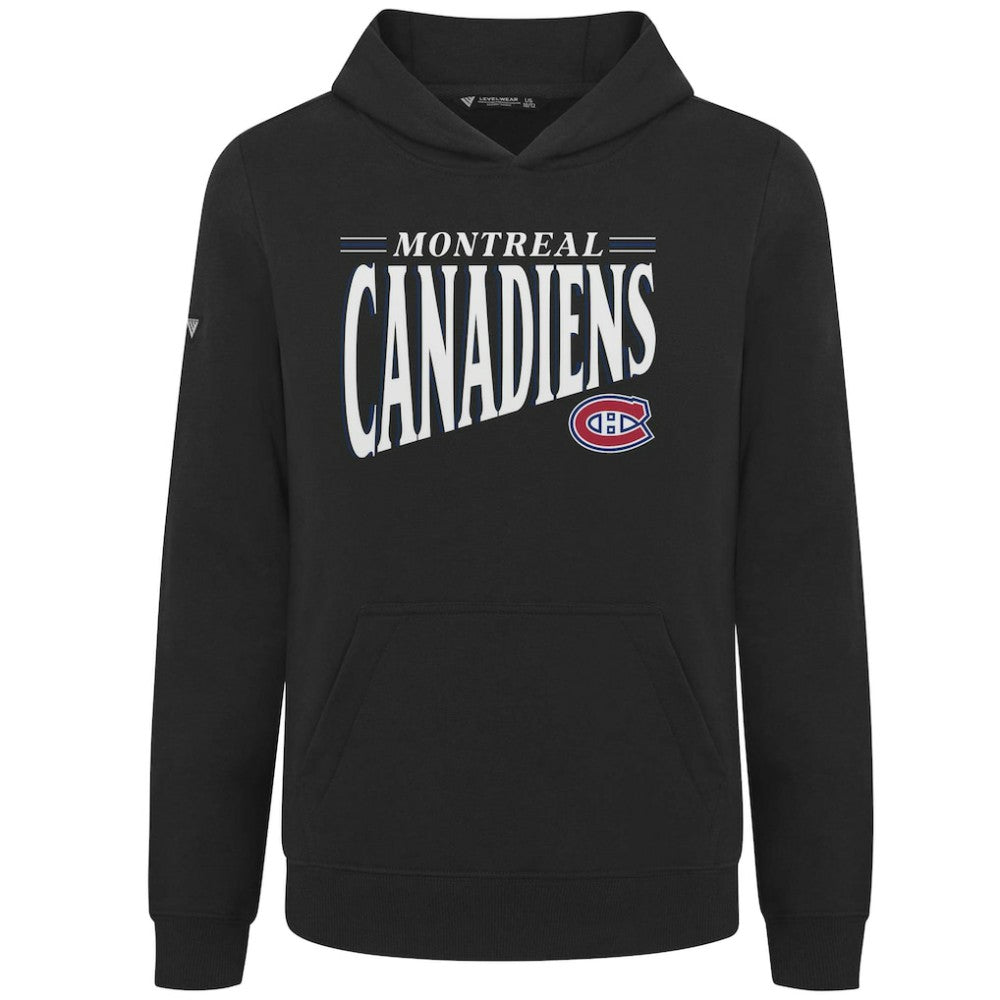 Montreal Canadiens Levelwear Youth Jr Podium Tally Pullover Hoodie - Black Hoodies